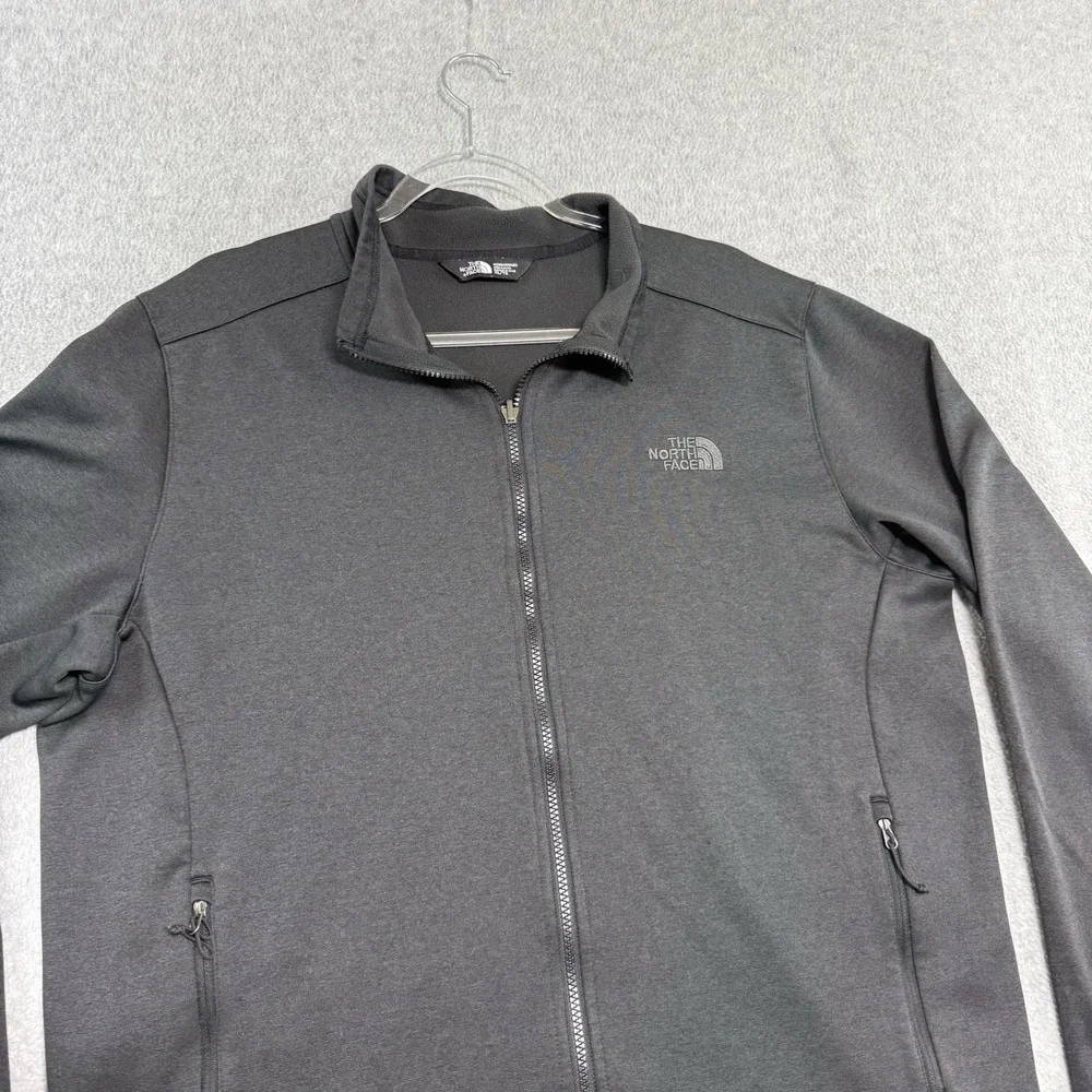 The North Face Fleece Zip Up Jacket Men XL Grey  EUC Long Sleeve Sweatshirt